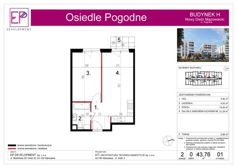 Plan 2 pok. 44m²