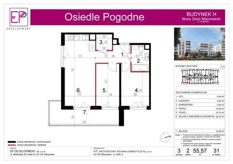 Plan 3 pok. 56m²