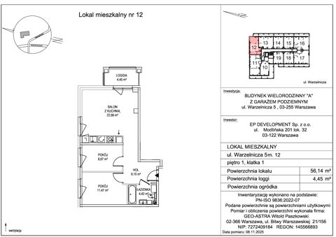 Plan 3 pok. 56m²
