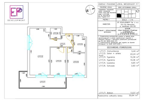 Plan 3 pok. 56m²
