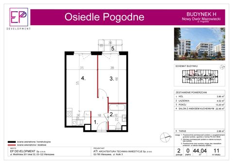 Plan 2 pok. 44m²