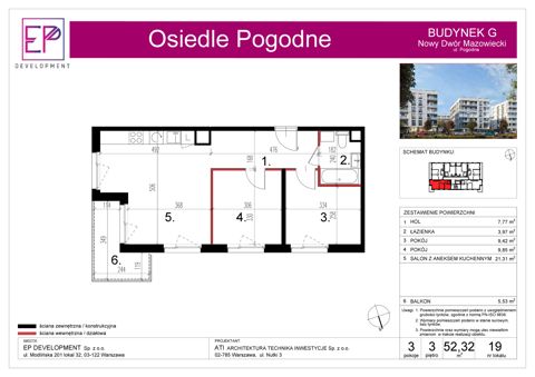 Plan 3 pok. 52m²