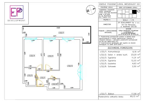 Plan 3 pok. 60m²