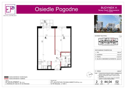Plan 2 pok. 44m²