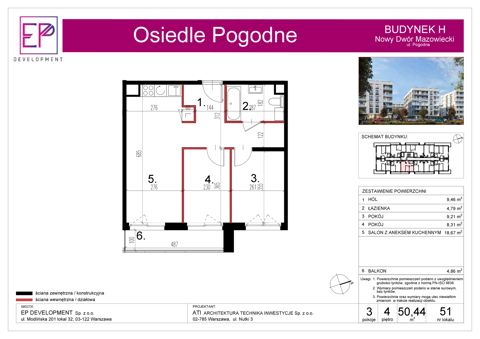 Plan 3 pok. 50m²