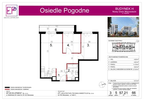 Plan 3 pok. 57m²