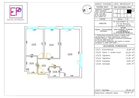 Plan 3 pok. 60m²