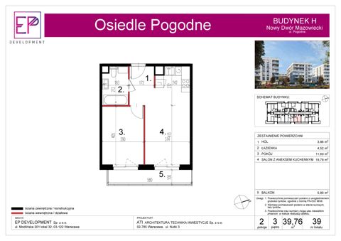 Plan 2 pok. 40m²