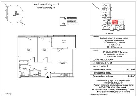 Plan 3 pok. 58m²