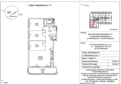 Plan 4 pok. 70m²