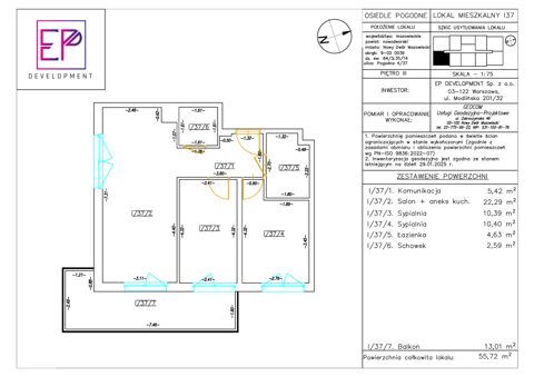 Plan 3 pok. 56m²
