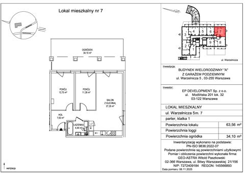 Plan 3 pok. 64m²