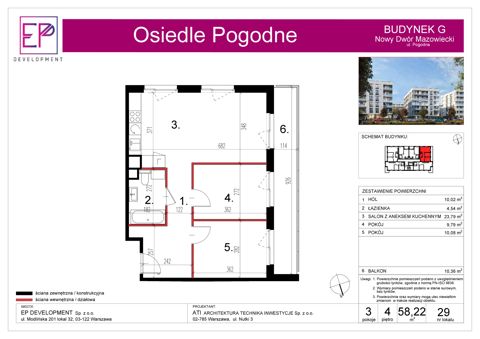 Plan 3 pok. 58m²
