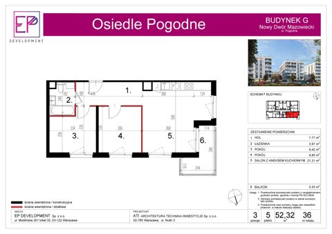Plan 3 pok. 52m²