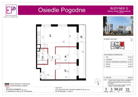 Plan 3 pok. 58m²