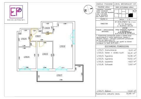 Plan 3 pok. 56m²