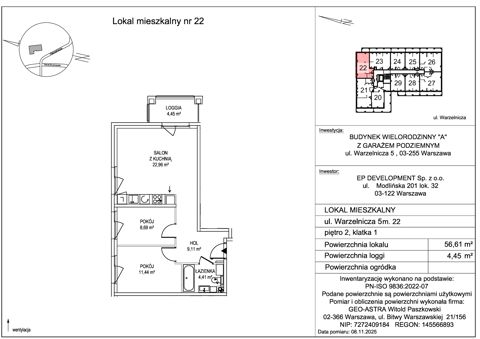 Plan 3 pok. 57m²