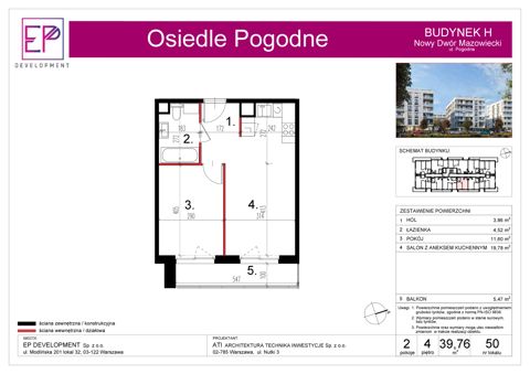 Plan 2 pok. 40m²