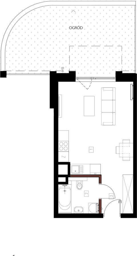 Plan 1 pok. 31m²