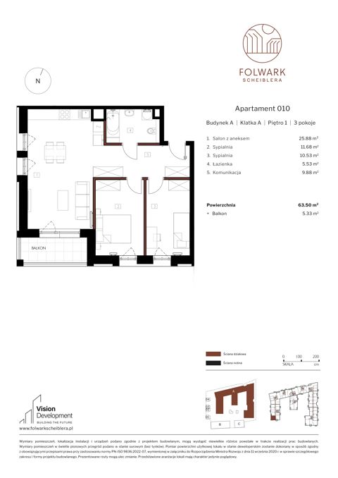 Plan 3 pok. 64m²