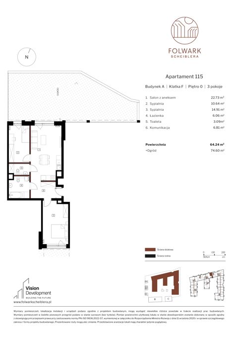 Plan 3 pok. 64m²