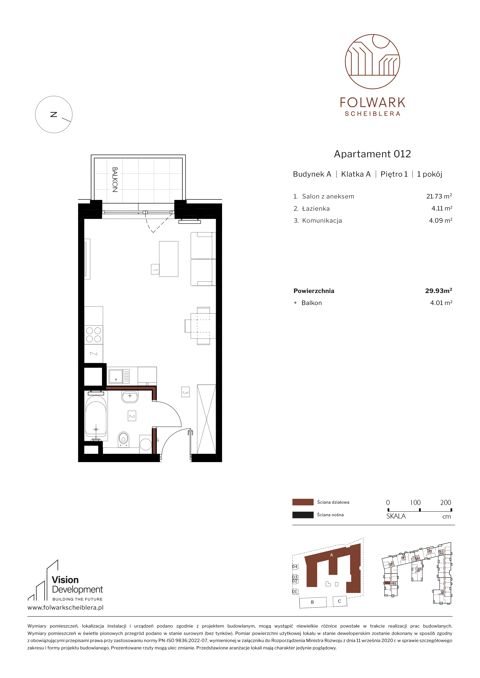 Plan 1 pok. 30m²