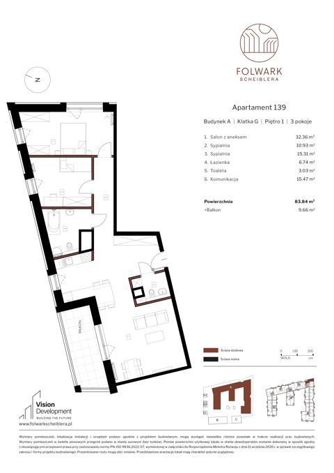 Plan 3 pok. 84m²