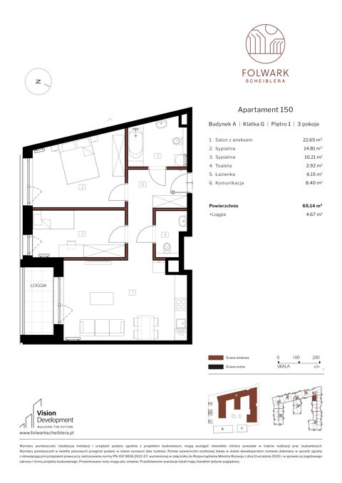 Plan 3 pok. 65m²