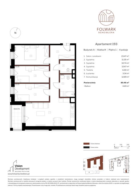 Plan 4 pok. 80m²