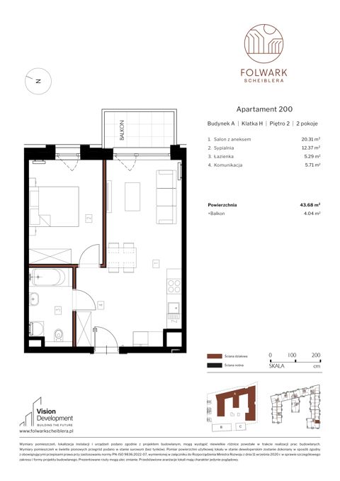 Plan 2 pok. 44m²