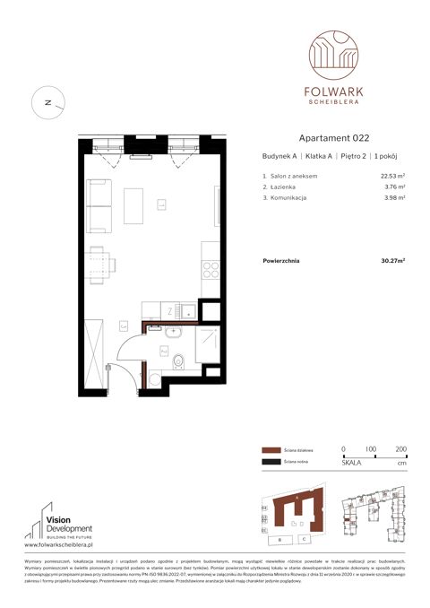 Plan 1 pok. 30m²
