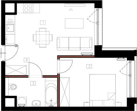 Plan 2 pok. 39m²