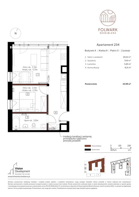 Plan 2 pok. 44m²