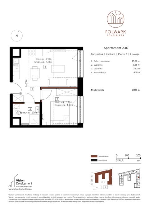 Plan 2 pok. 33m²