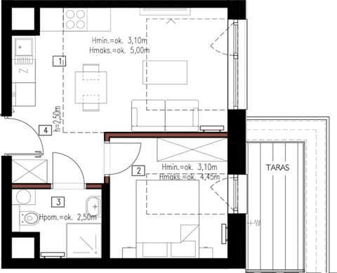 Plan 2 pok. 33m²