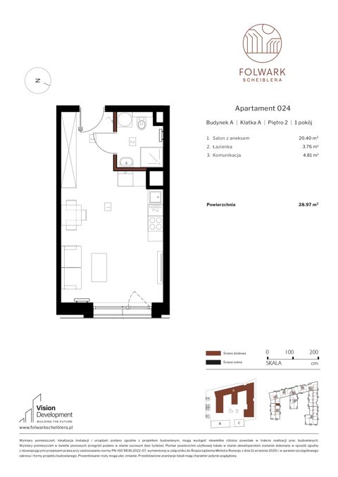 Plan 1 pok. 29m²