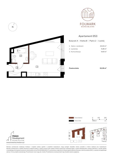 Plan 1 pok. 33m²