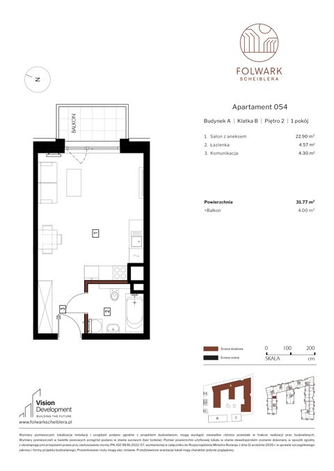 Plan 1 pok. 32m²