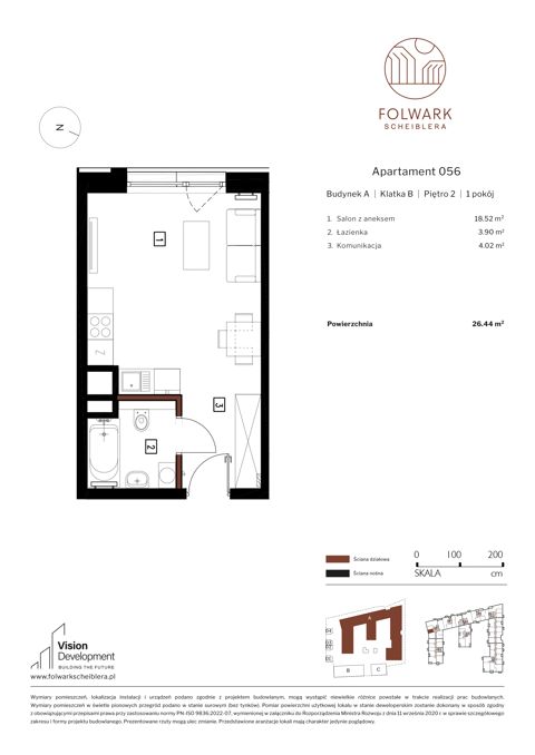Plan 1 pok. 26m²