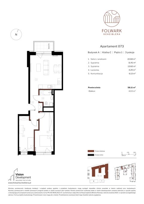 Plan 3 pok. 58m²