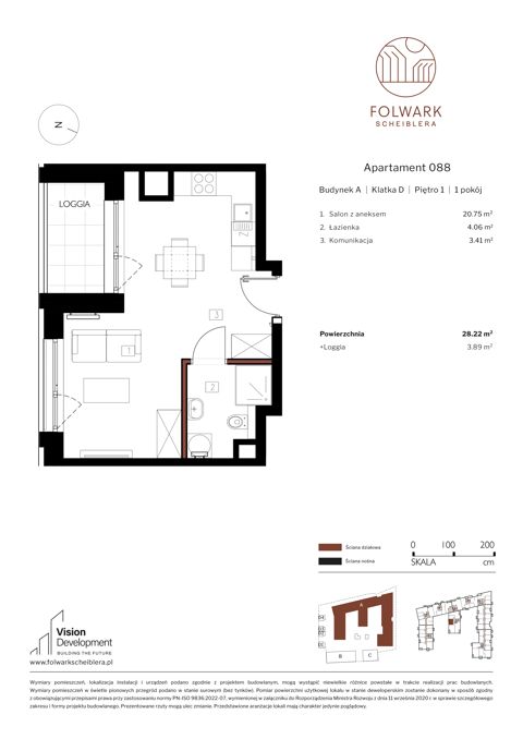 Plan 1 pok. 28m²