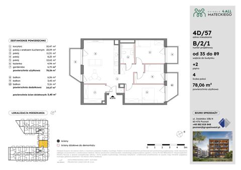 Plan 4 pok. 78m²