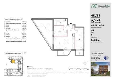 Plan 3 pok. 56m²