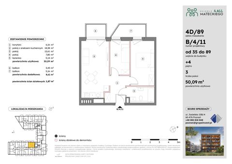 Plan 3 pok. 50m²