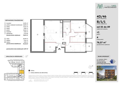 Plan 4 pok. 78m²