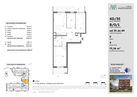 Plan 4 pok. 75m²