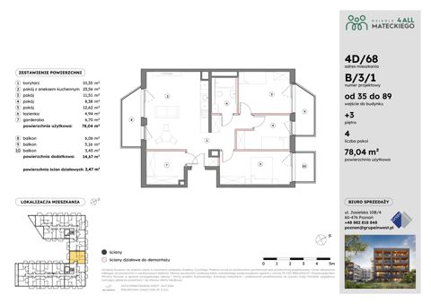 Plan 4 pok. 78m²