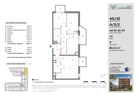 Plan 4 pok. 80m²