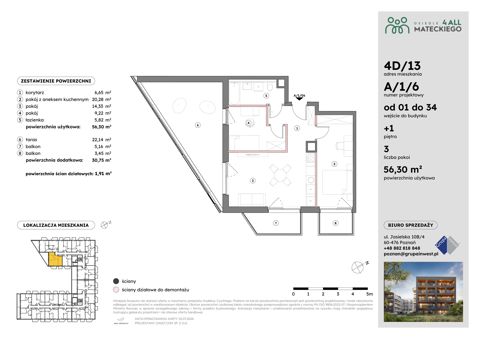 Plan 3 pok. 56m²