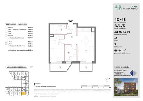 Plan 3 pok. 47m²